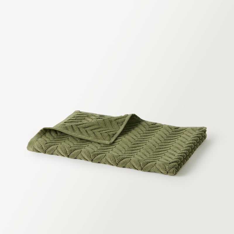 Mimosa Avocado Marle Textured Towel Range