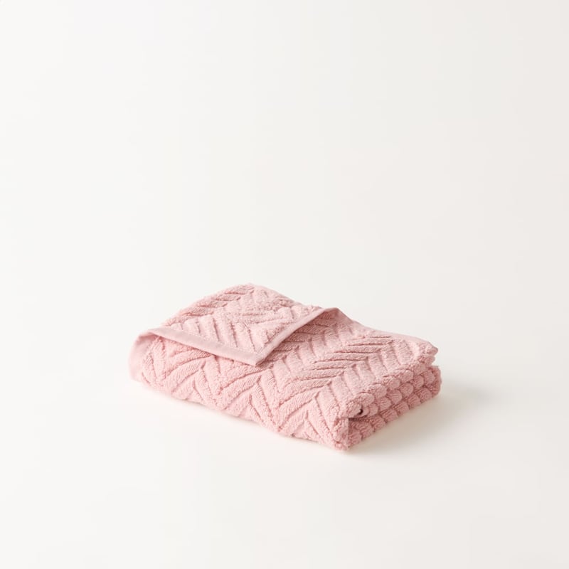 Mimosa Pearl Pink Textured Towel Range