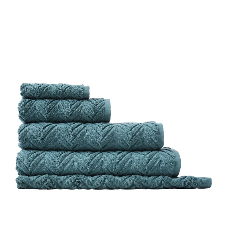 Mimosa Teal Marle Textured Towel Range