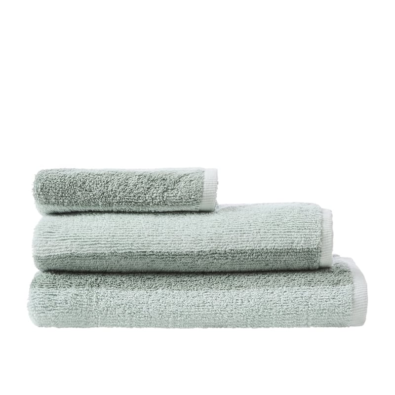 Block Stripe Seafoam Stripe Towel Range