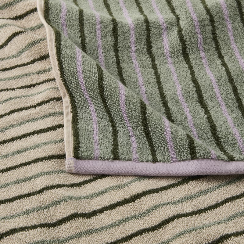 Preston Green Reversible Stripe Towel Range