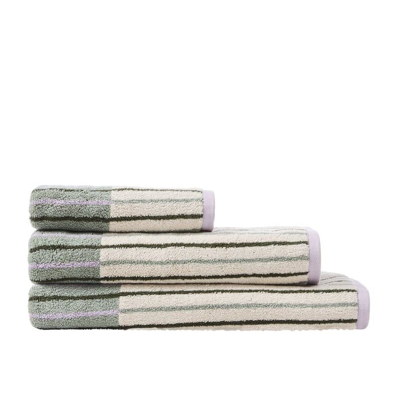 Preston Green Reversible Stripe Towel Range