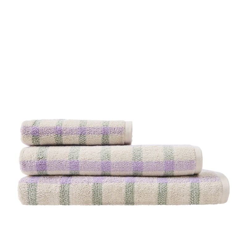 Cottage Check Beach & Seafoam Towel Range