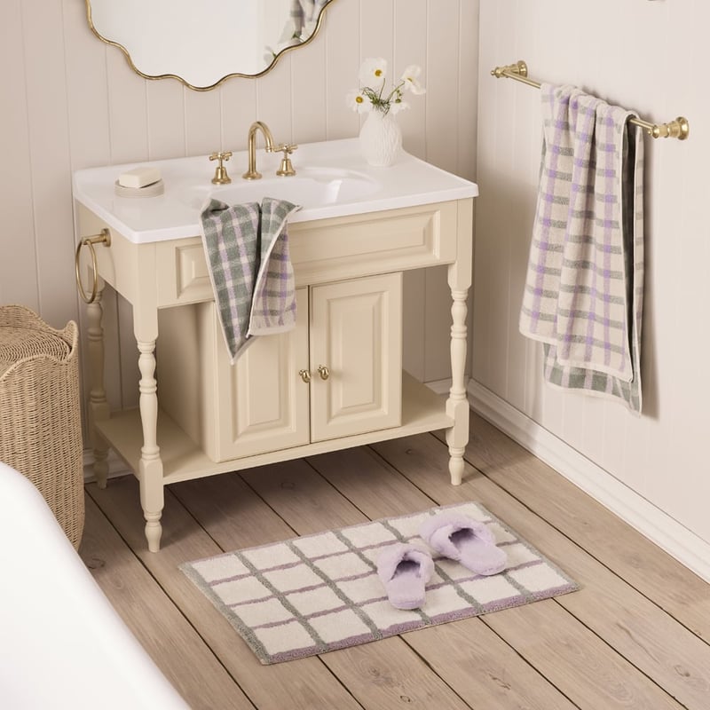 Cottage Check Beach & Seafoam Towel Range