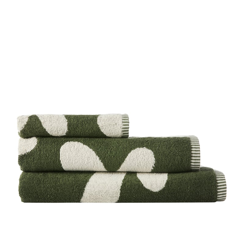 Livia Spinach & Beach Reversible Floral Towel Range