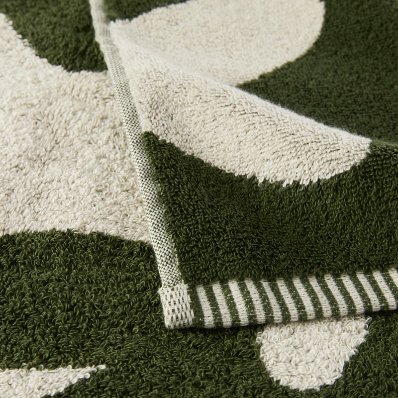 Livia Spinach & Beach Reversible Floral Towel Range