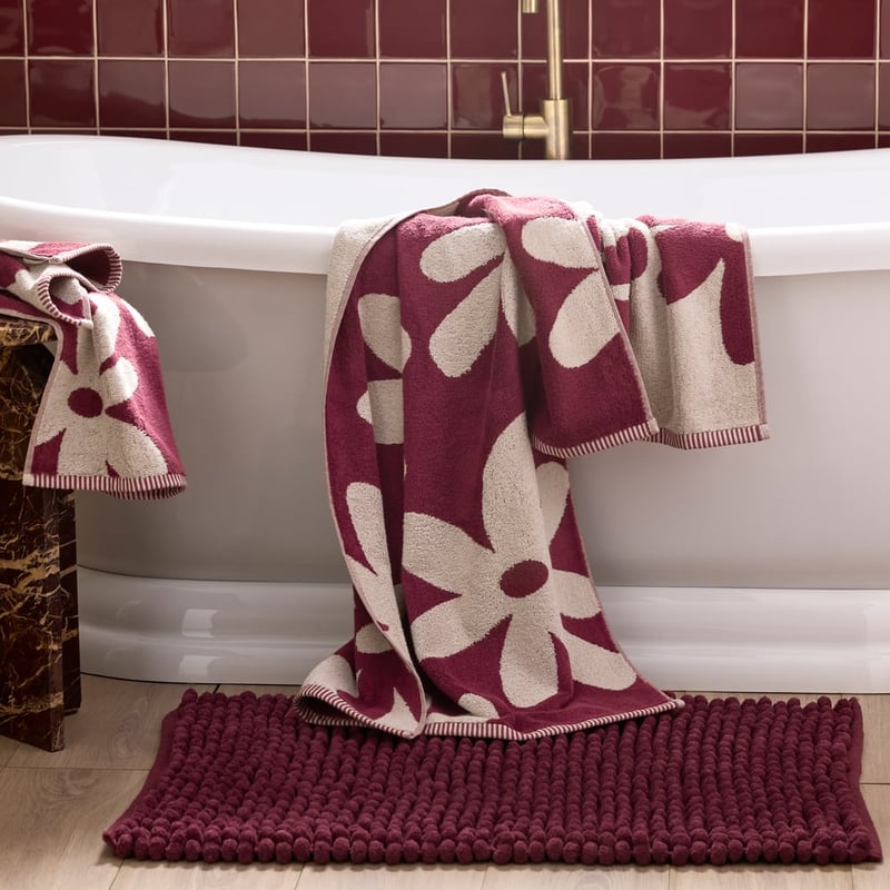 Livia Wine & Beach Reversible Floral Towel Range