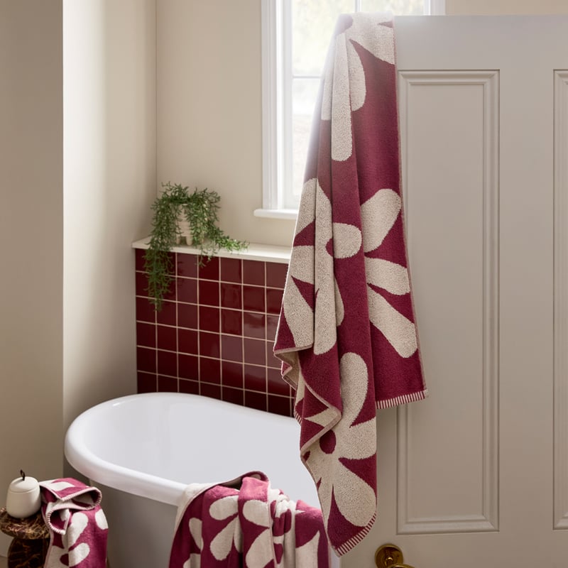 Livia Wine & Beach Reversible Floral Towel Range