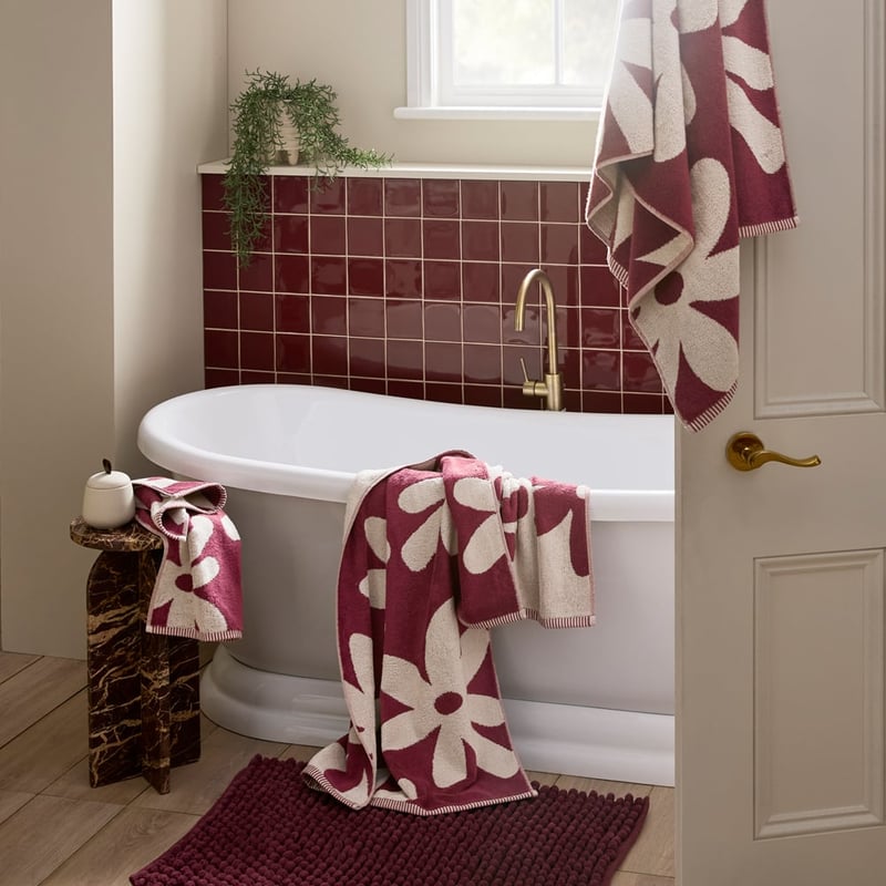 Livia Wine & Beach Reversible Floral Towel Range