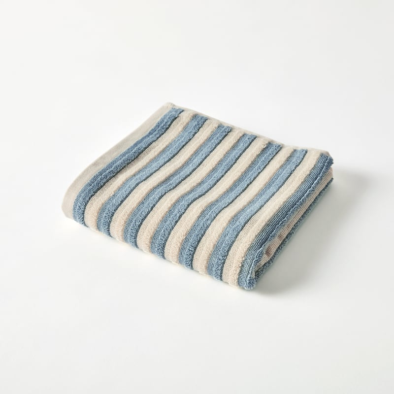 Greenwich Sea Blue Stripe Towel Range