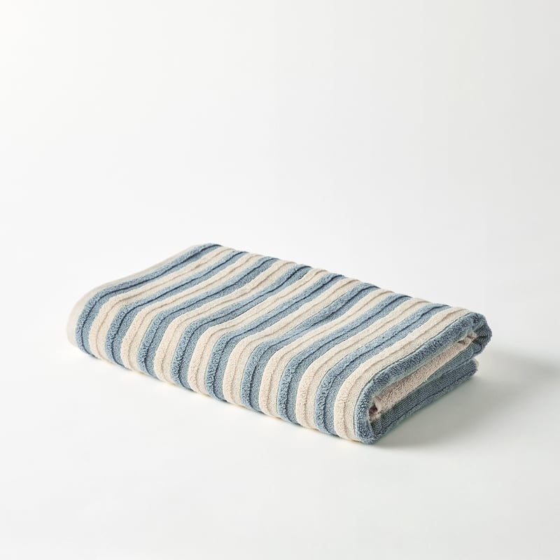 Greenwich Sea Blue Stripe Towel Range
