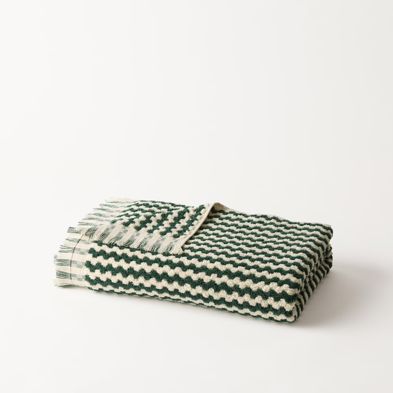 European Lola Forest Green & Natural Turkish Cotton Towel Range
