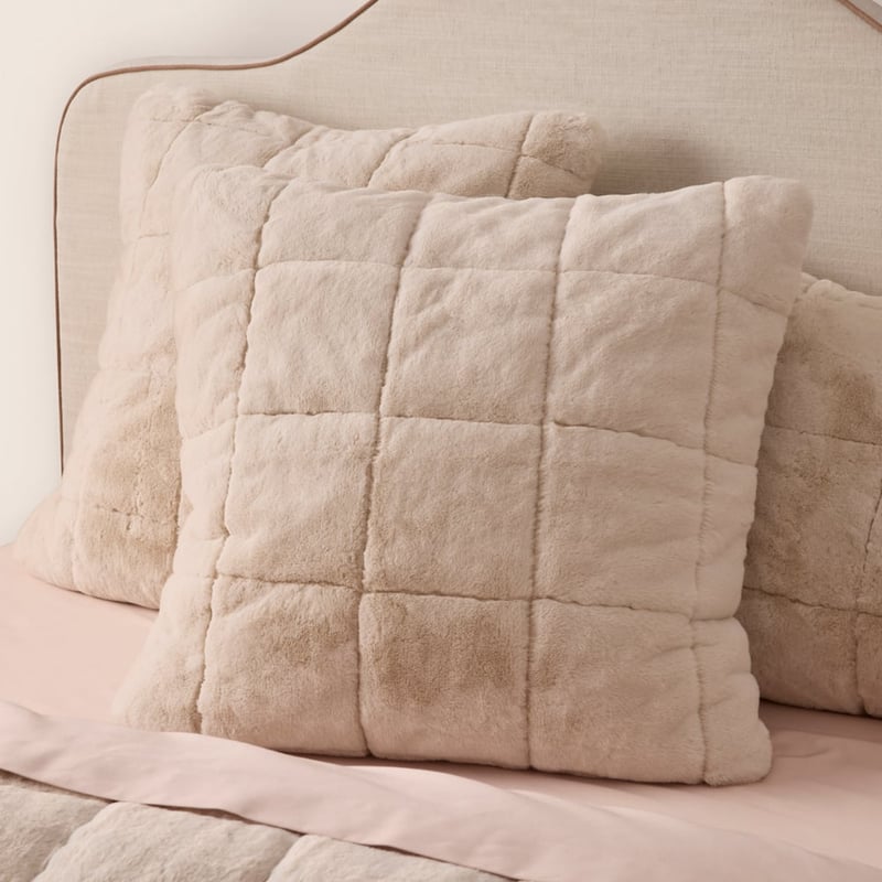Porter Oat Faux Fur Quilted Coverlet Separates