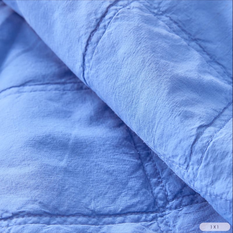 Stonewashed Cotton Cobalt Quilted Pillowcases