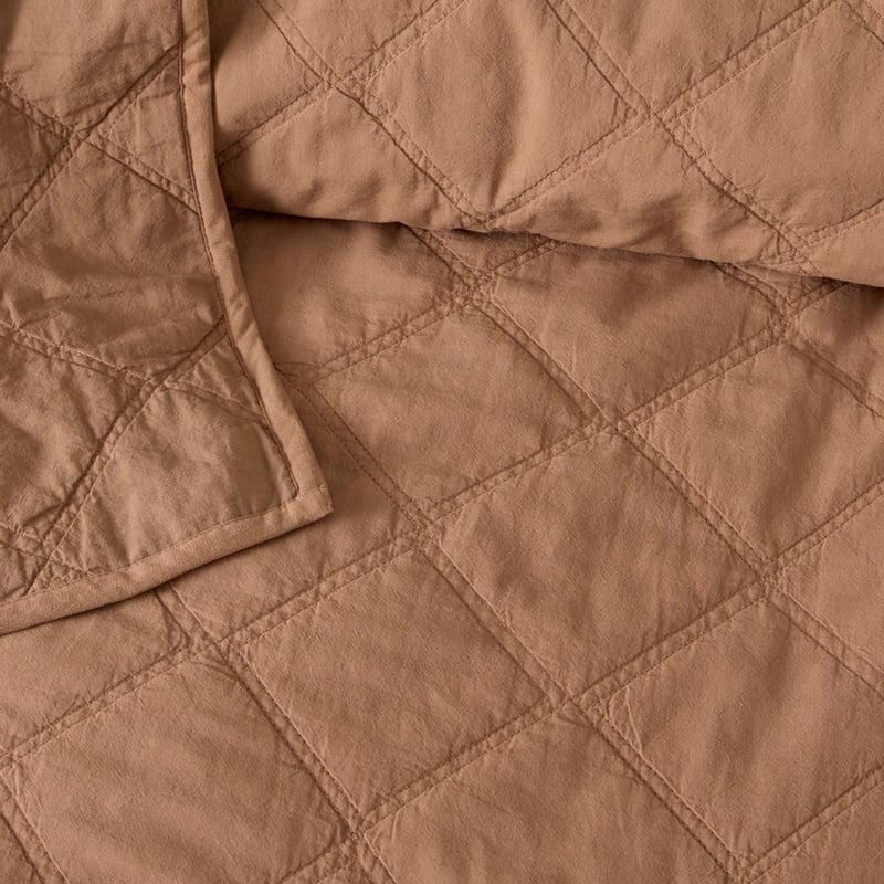 Stonewashed Cotton Fudge Quilted Pillowcases