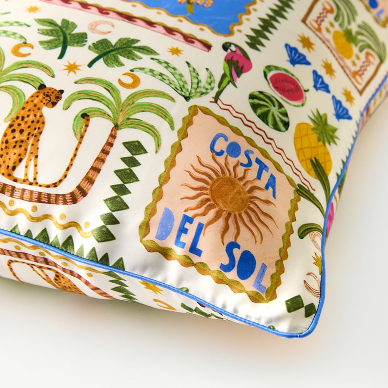 Pure Silk Costa Del Sol Pillowcase