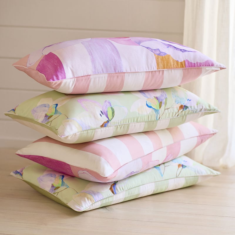 Jade Fisher Tall Poppies Printed Silk Pillowcase