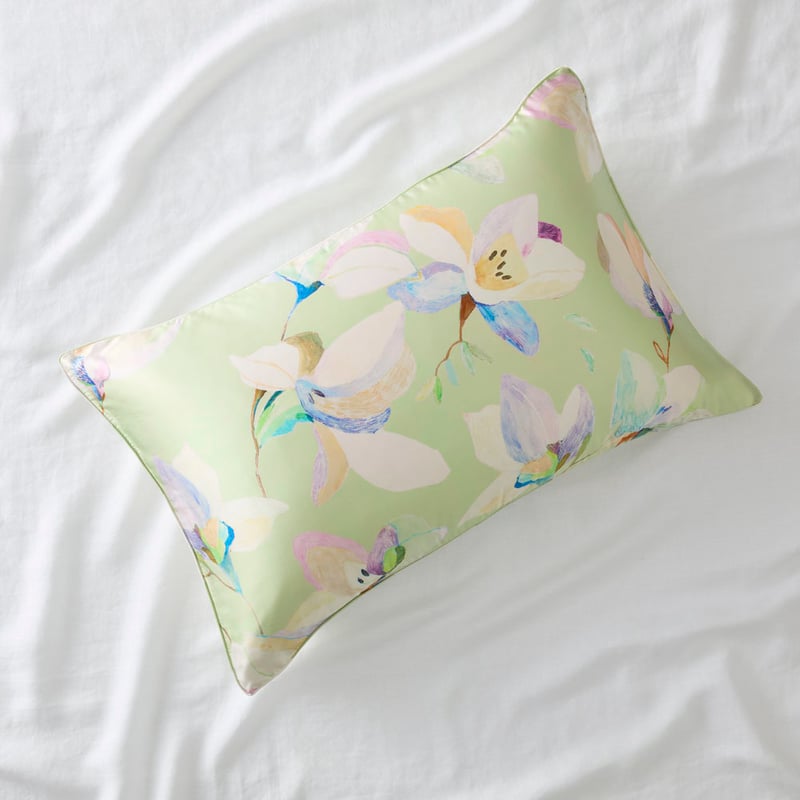 Jade Fisher Sweet Bay Magnolia Printed Silk Pillowcase