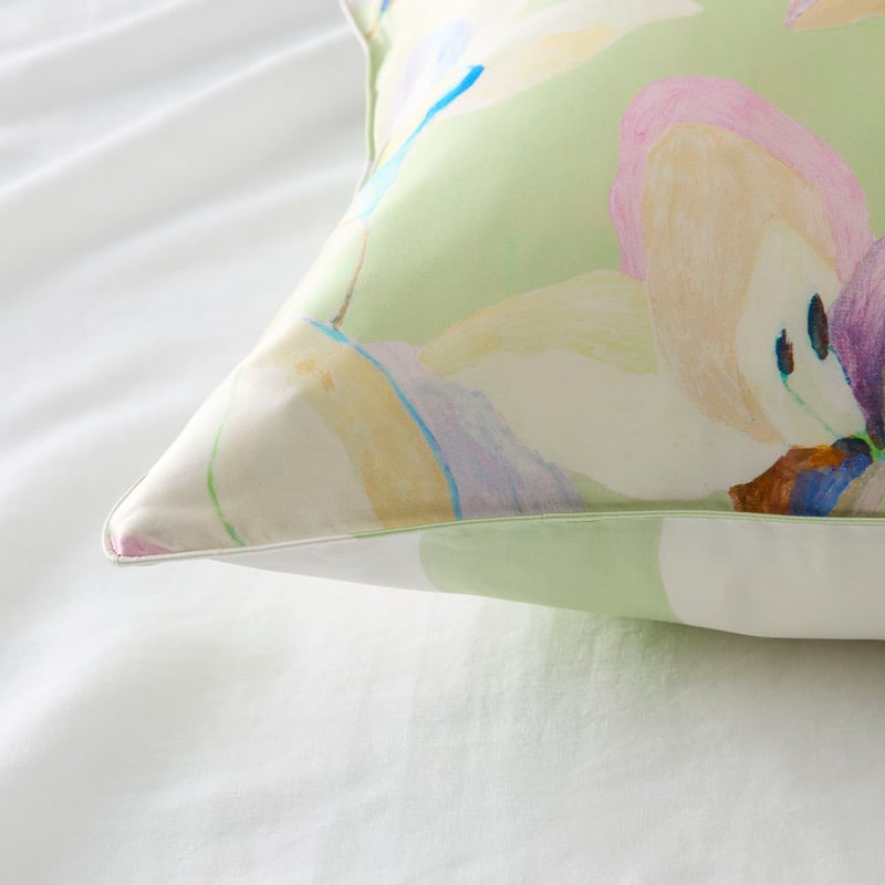 Jade Fisher Sweet Bay Magnolia Printed Silk Pillowcase
