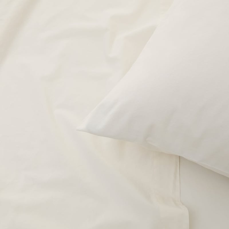 Stonewashed Cotton Coconut Pillowcase