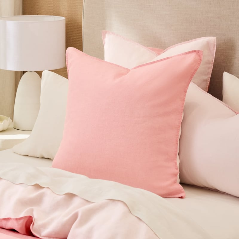 Vintage Washed Linen Blush & Sweetpea Duo Pillowcases