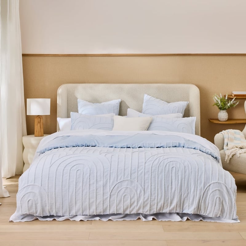 Archie Tufted Sky Blue Pillowcases