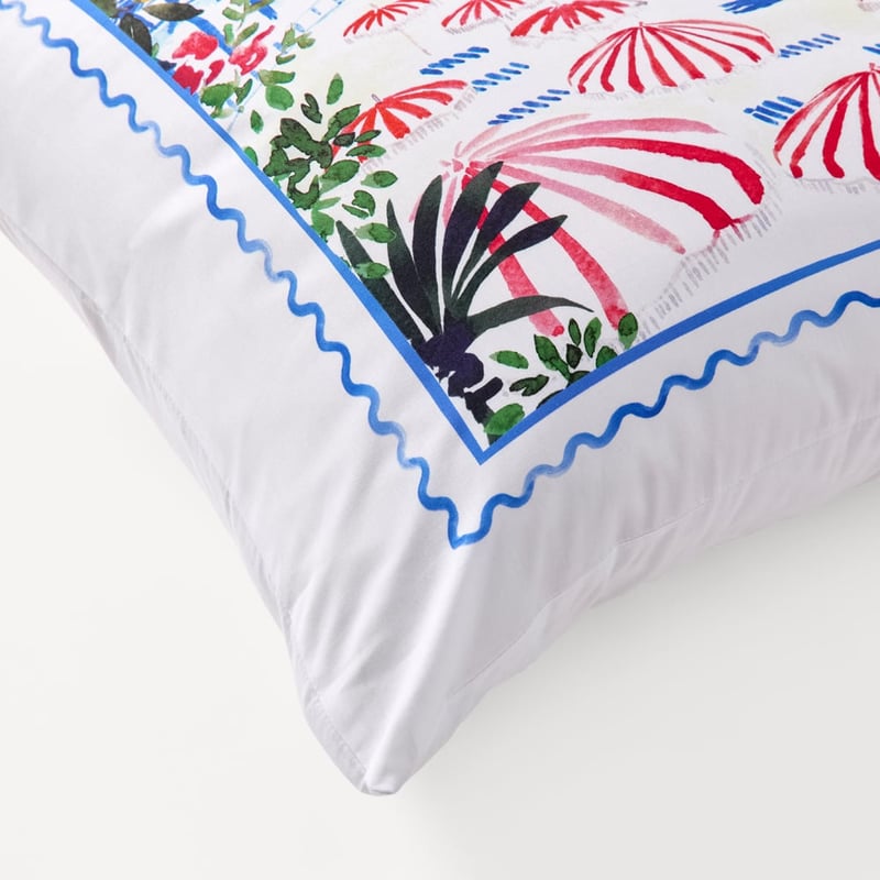 Amalfi White Text Pillowcase
