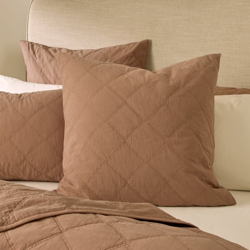 Stonewashed Cotton Fudge Quilted Pillowcases