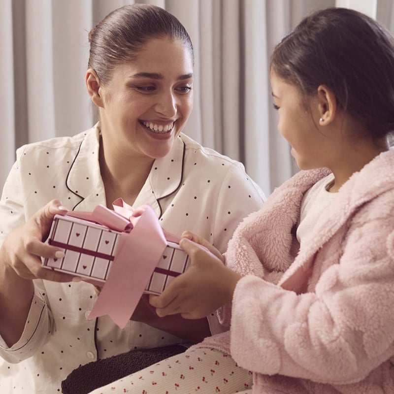 Womens Coconut & Chocolate Polka Dots Long Pyjama Set