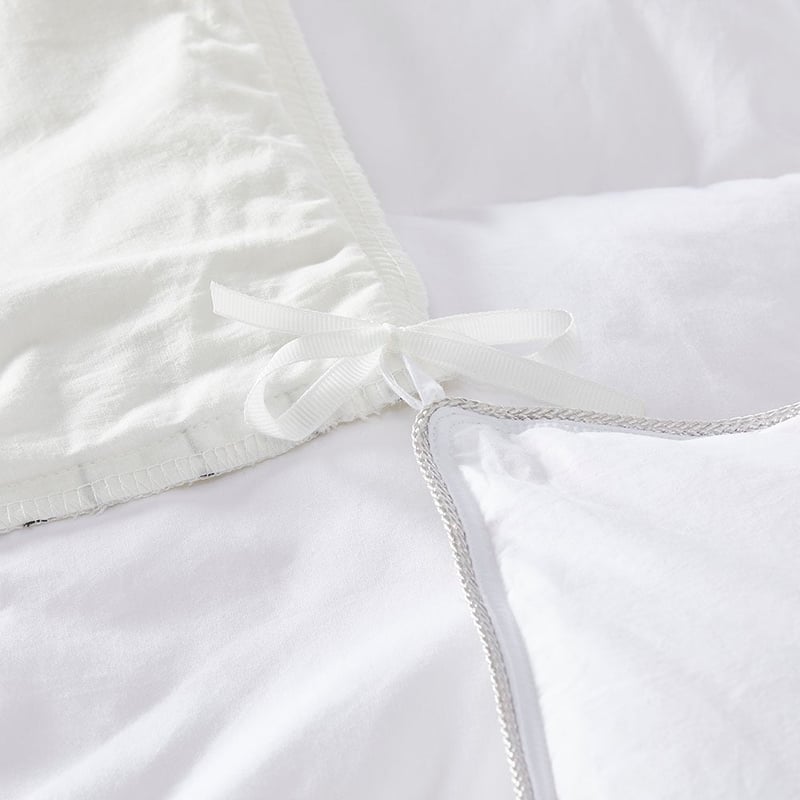 Linen Cotton Thyme Check Green Quilt Cover Set + Separates