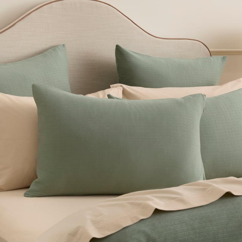 Jersey Pointelle Green Quilt Cover Set + Separates
