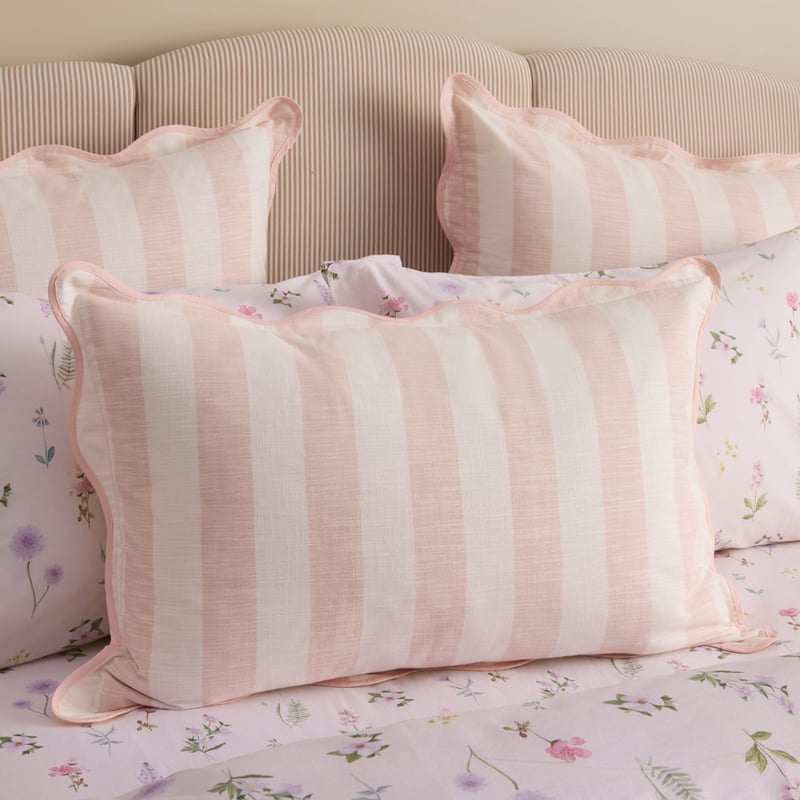 Frankie Scallop Pink Quilt Cover Set + Separates