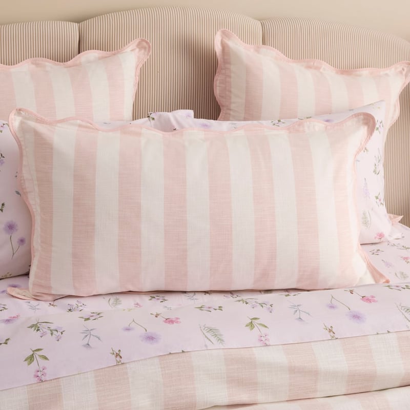 Frankie Scallop Pink Quilt Cover Set + Separates
