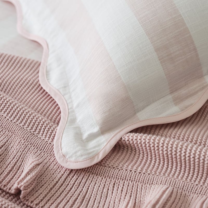 Frankie Scallop Pink Quilt Cover Set + Separates