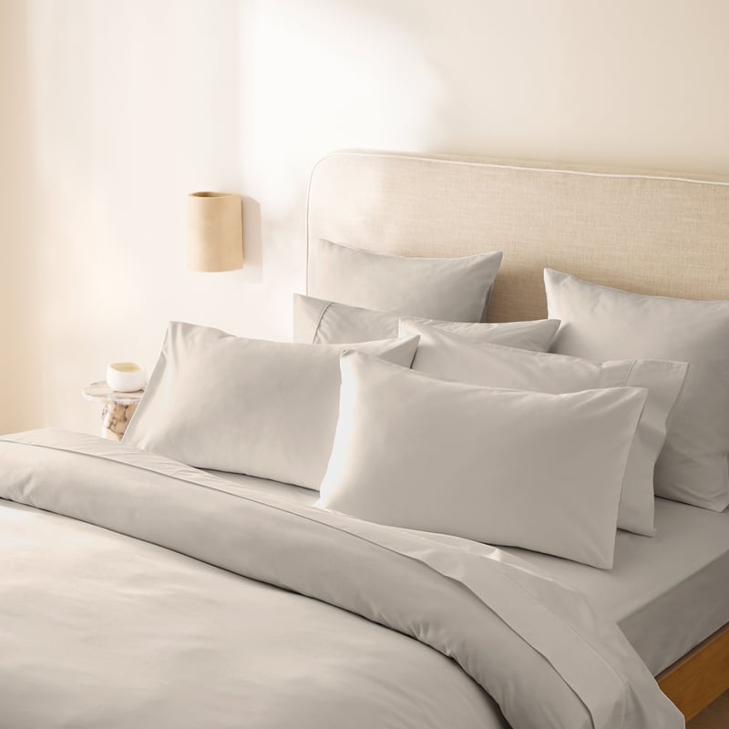 Egyptian Cotton Silver Quilt Cover Set + Separates