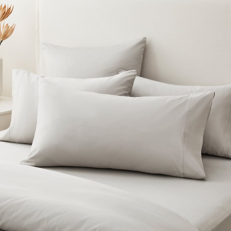Egyptian Cotton Silver Pillowcases