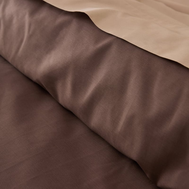 600TC Bamboo Cotton Chocolate Quilt Cover Separates
