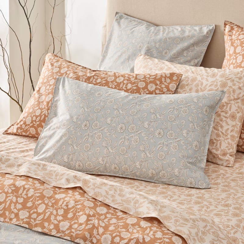 Aasha Blue & Tobacco Pillowcases