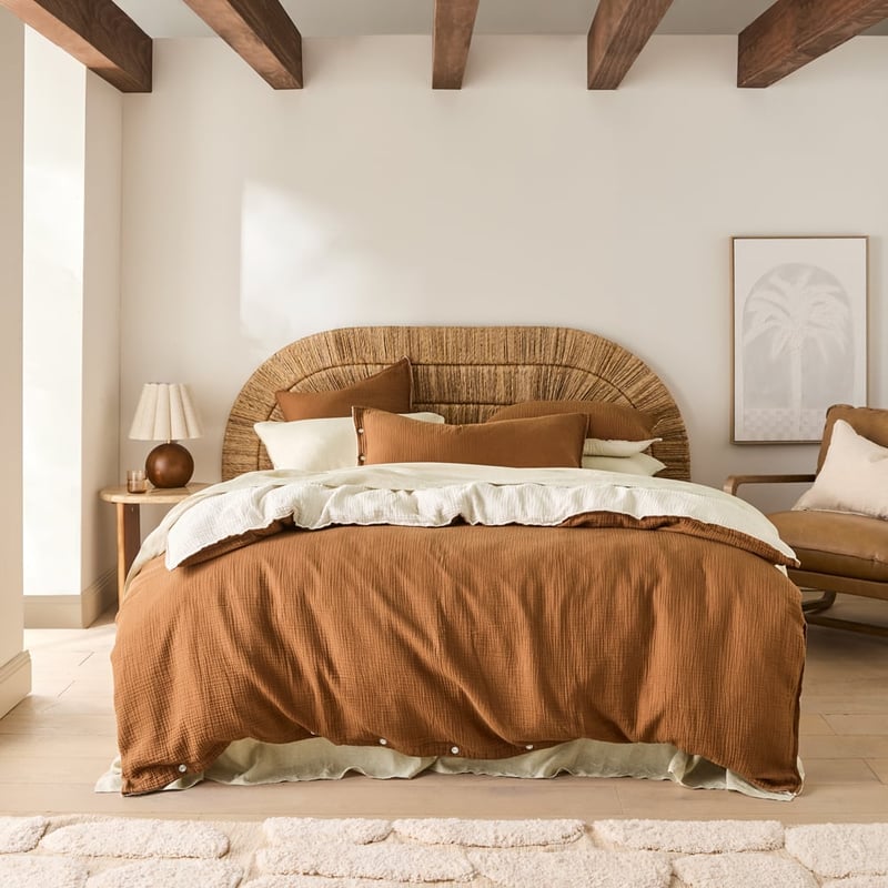 European Collection Reversible Muslin Warm Quilt Cover Separates