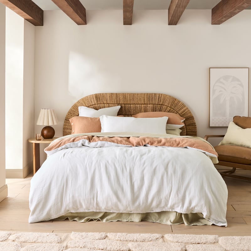 European Collection Reversible Muslin Warm Quilt Cover Separates