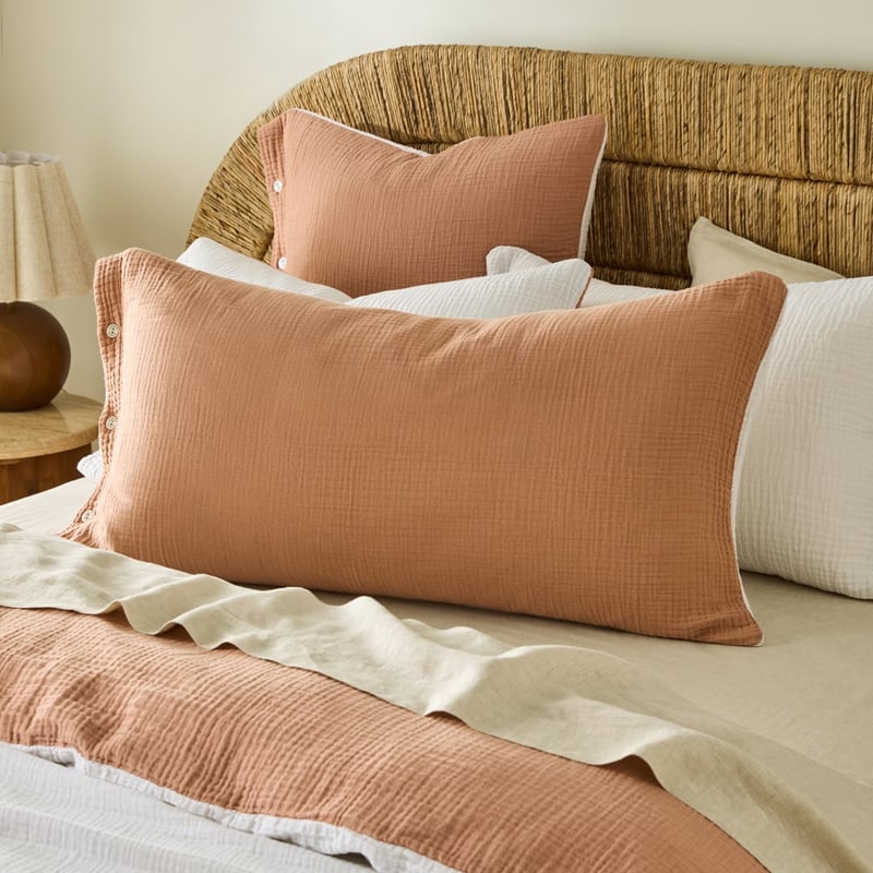 European Collection Reversible Muslin Warm Quilt Cover Separates