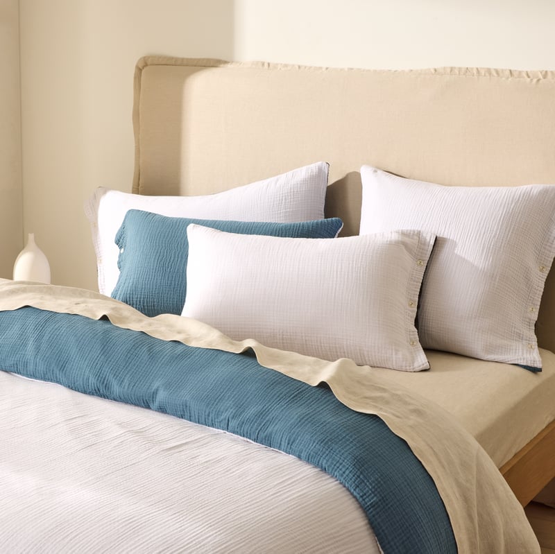 European Collection Reversible Muslin Cool Pillowcases