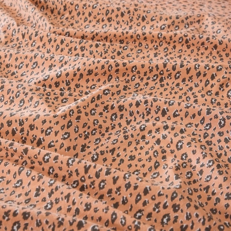 Stonewashed Cotton Sand Leopard Sheet Separates