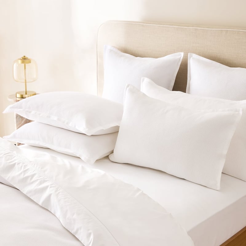 Tuxedo Grosgrain White Quilt Cover Set + Separates