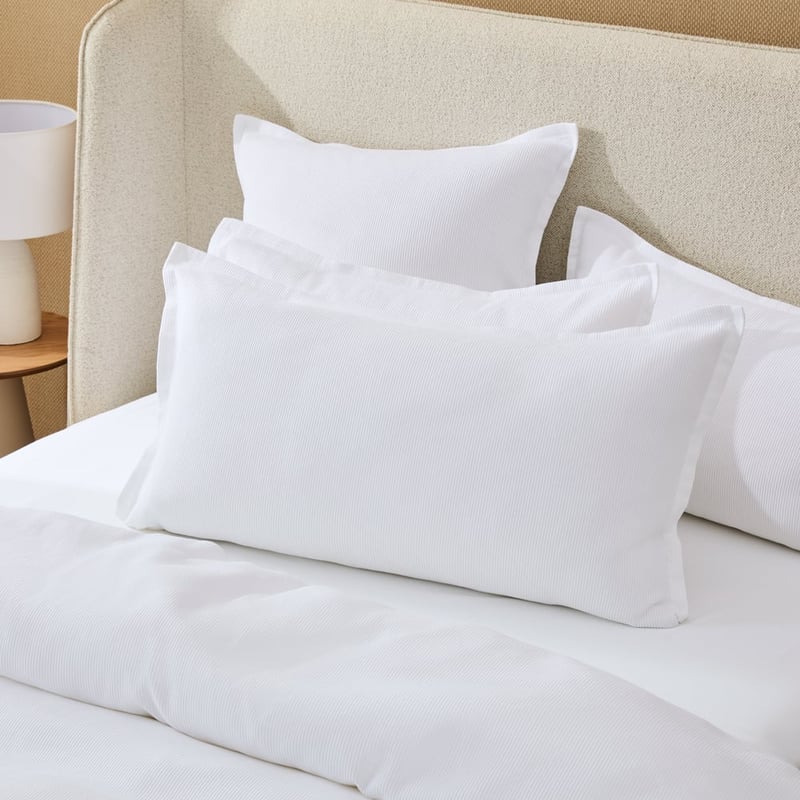 Tuxedo Grosgrain White Quilt Cover Set + Separates