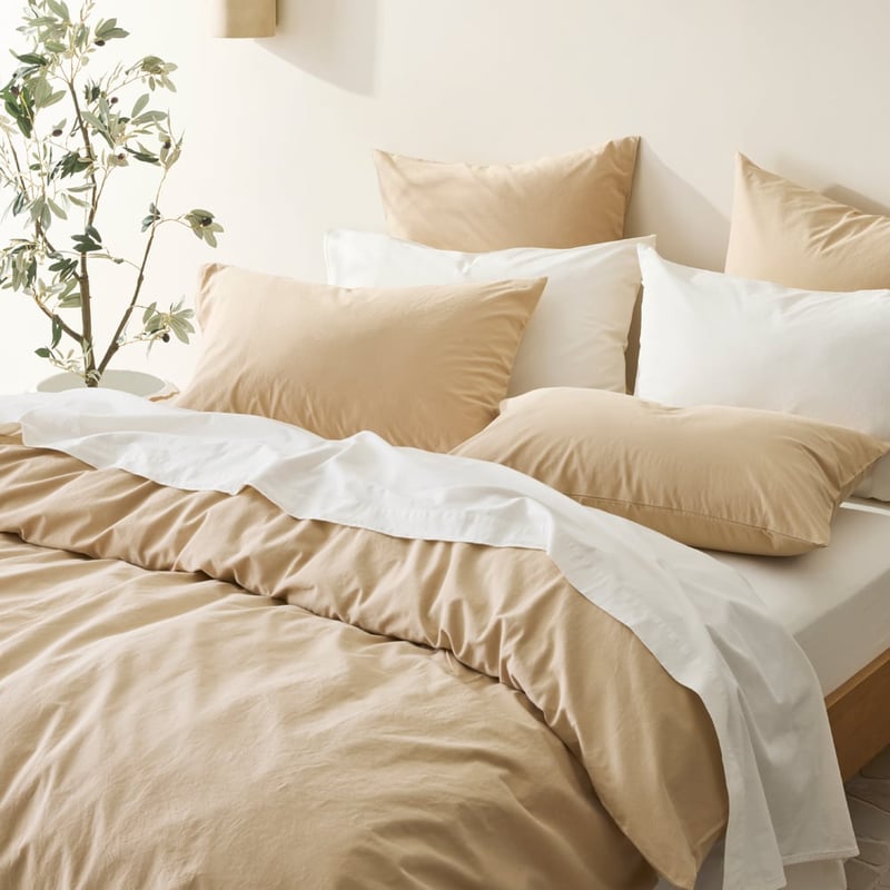 Stonewashed Cotton Sesame Quilt Cover Separates