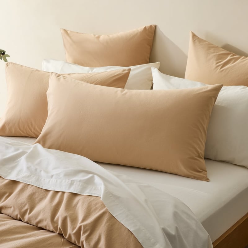 Stonewashed Cotton Sesame Quilt Cover Separates