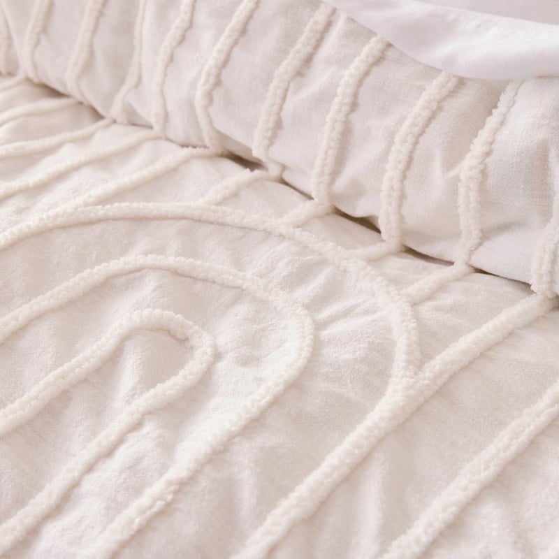 Archie White Tufted Quilt Cover Separates