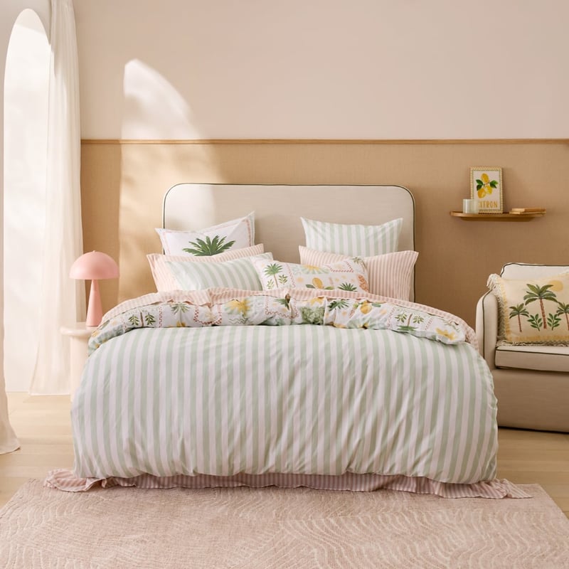 Le Palmier White Quilt Cover Set + Separates