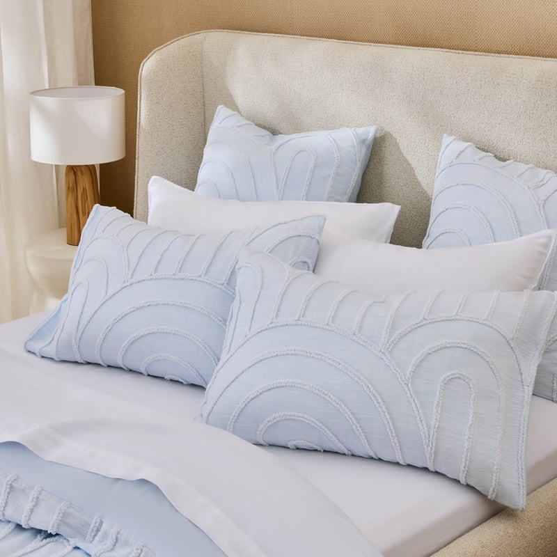 Archie Tufted Sky Blue Quilt Cover Separates